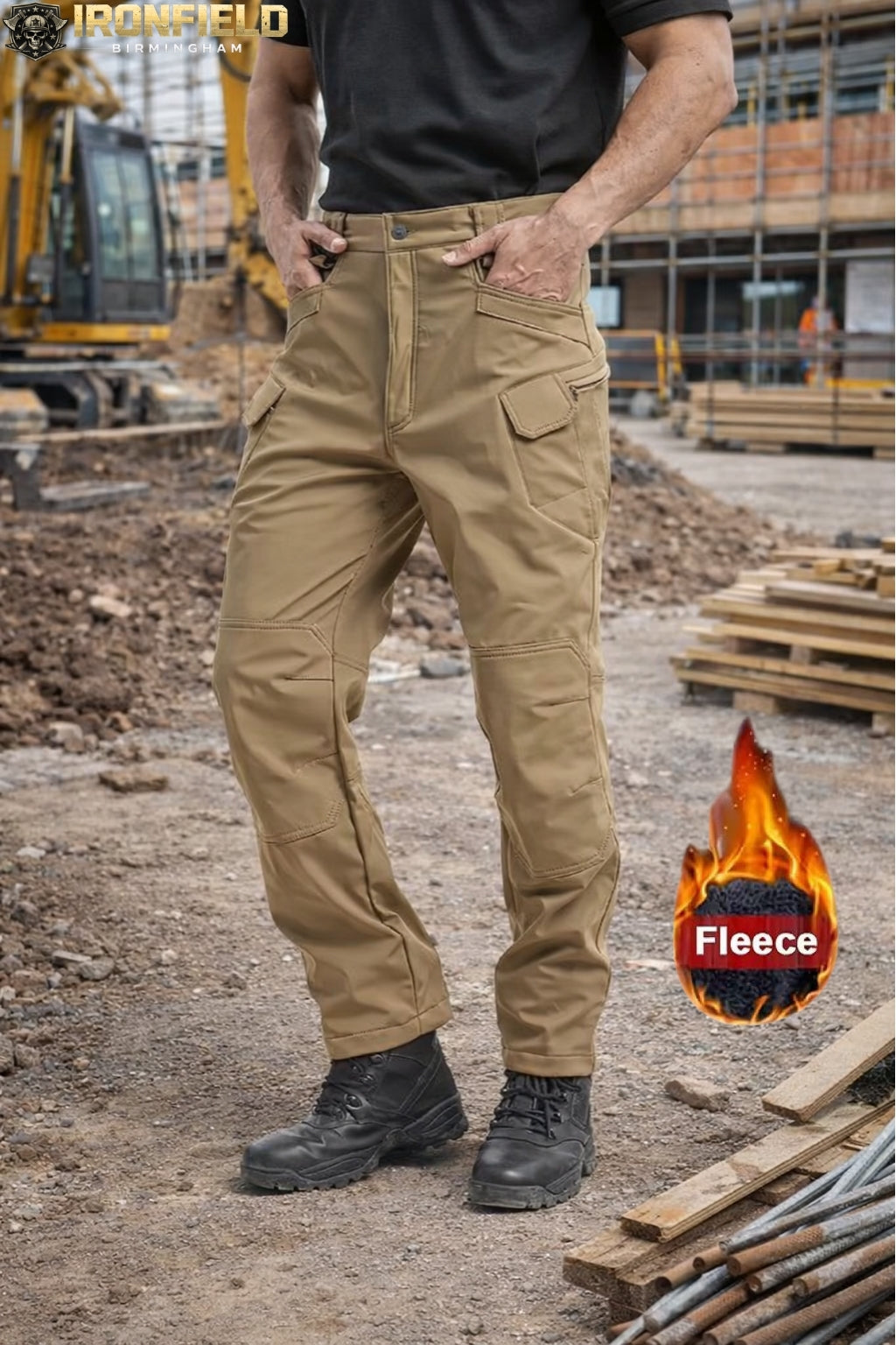 IronForge Thermal Fleece Work Trousers – Waterproof